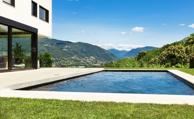 beautiful pool in luxury rental home